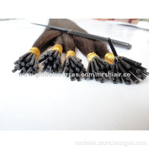 Peruvian Straight, 100g(1g per strand) Natural Color I-Tip Hair Extensions
